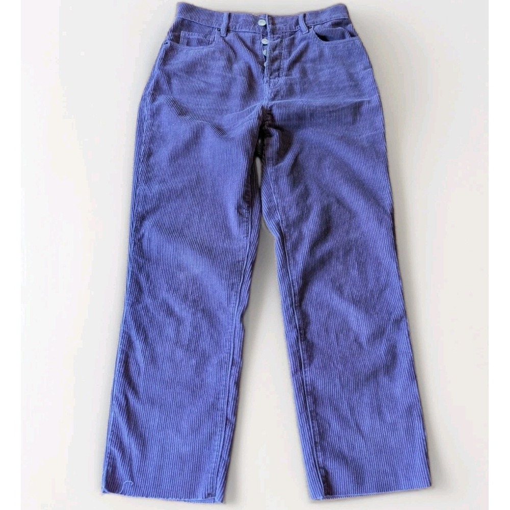 PacSun Corduroy High Straight Purple Jeans Button Fly Sz 27 X 26.5 L Women's EUC